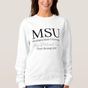 Chemise de sweat personnalisée Collège, nom Lettre