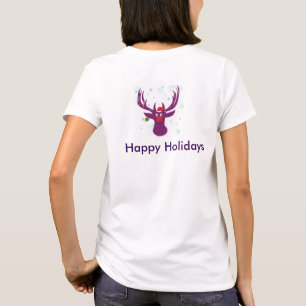 Chemise de vacances joyeuses Renne T-Shirt basique
