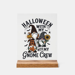 Chemise d'équipage de gnome Halloween Gravure Vint