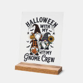 Chemise d'équipage de gnome Halloween Gravure Vint (Angle)