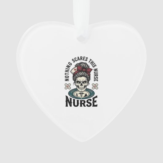 Chemise d'infirmière Halloween Graphique de crâne (devant)