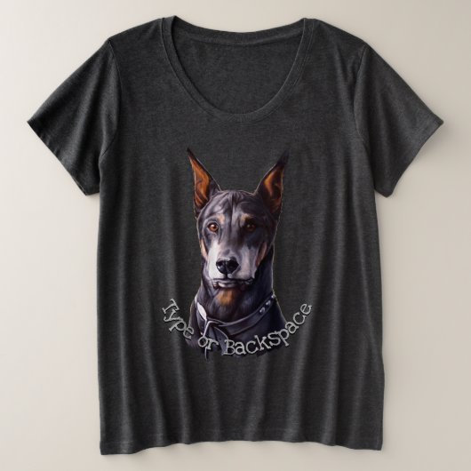 Chemise Doberman Pinscher Custom Plus Taille Chemi (Design devant)