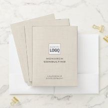 Logo simple texture crème lin beige personnalisé
