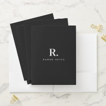 Monogramme Moderne Minimaliste Point Gras Noir Bla