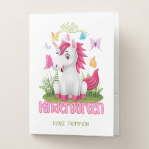 Papillon Unicorn jardin d'enfants Retour à l'école