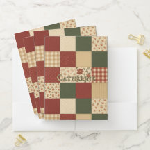 Parcelle rouge vert Patchwork Rustique Ferme Flora