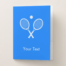 Raquettes de tennis blanc sur bleu Personnalisé