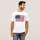 Chemise Drapeau Américaine, Le 4 Juillet T-Shirt (Devant entier)