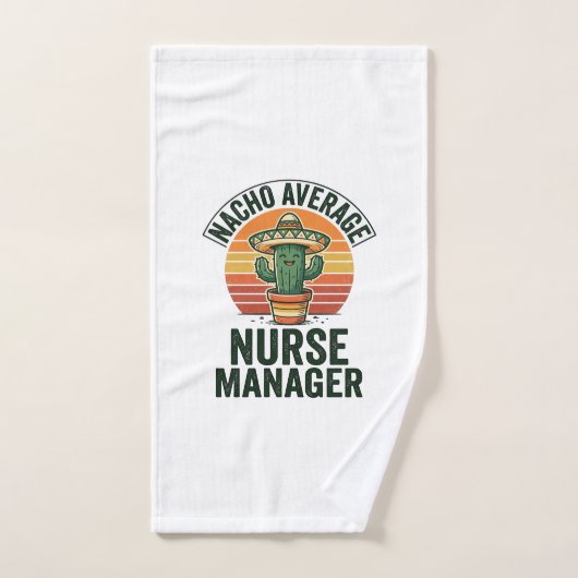 Chemise drôle de cactus Nacho Average Nurse Manage (Serviette à main)