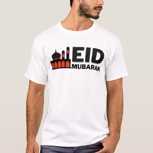 Chemise EID Moubarak, Joyeux T-shirt Eid (Devant)