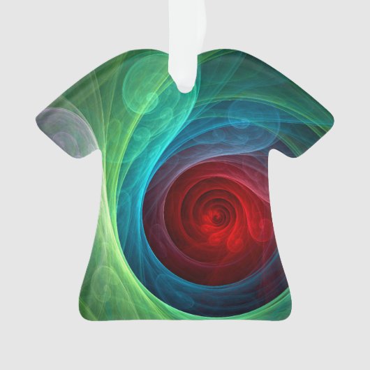 Chemise en acrylique Abstraite Tempête rouge (devant)