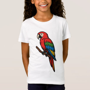 Chemise en T-shirt colorée pour oiseaux perroquets