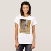 Chemise en T-shirt Femme Happy Cat (Devant entier)