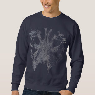 Chemise enrouée de chien de loup de sweatshirt de