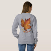 Chemise féminine Canada Sweatshirt Maple Leaf en o (Dos entier)
