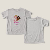 Chemise fille 3e anniversaire avec bébé doux (Design Recto & Verso)