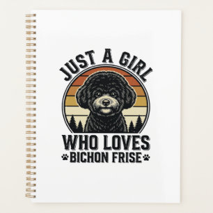 Chemise Fille Bichon Frise Amateur de Chien Vintag