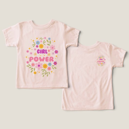 Chemise Fille "Flower Power" pour Tout-Petits et J (Design Recto & Verso)