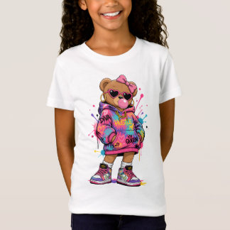 Chemise Fille Ours en Peluche | T-Shirt Ours Diva