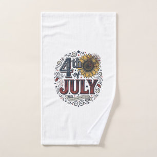 Chemise Fleur de Soleil Patriotique 4 Juillet Vint