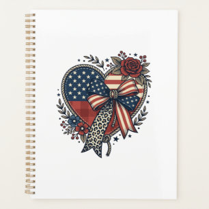 Chemise Fleurie à Nœud Papillon Cœur Patriotique V