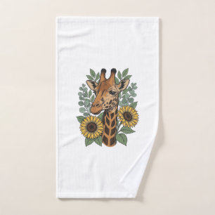 Chemise florale tournesol girafe gravée vintage_1
