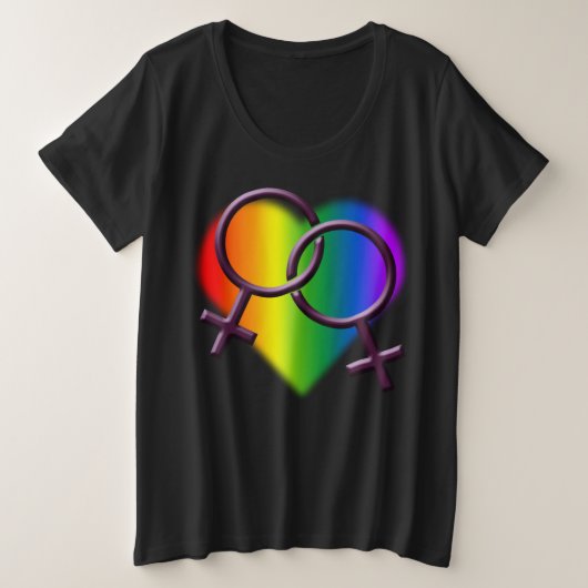 Chemise gay pride Plus Taille Rainbow Love Chemise (Design devant)