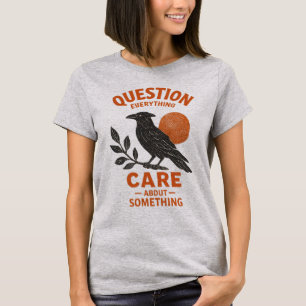Chemise gothique vintage T-shirt corbeau militant