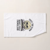 Chemise graphique de crâne de lune effrayant Hallo (Serviette à main)