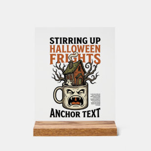 Chemise graphique de mug hanté Halloween Café effr