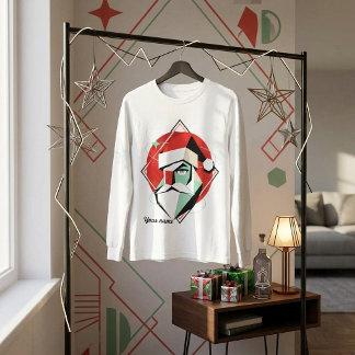 Chemise graphique moderne de Noël avec Père Noël