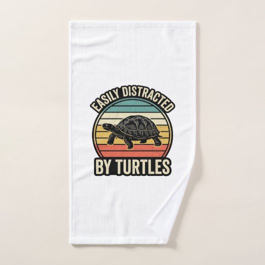 Chemise Graphique Vintage Facilement Distrait Par (Serviette à main)