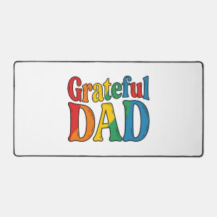 Chemise Grateful Dad Vintage Rainbow Typography_1