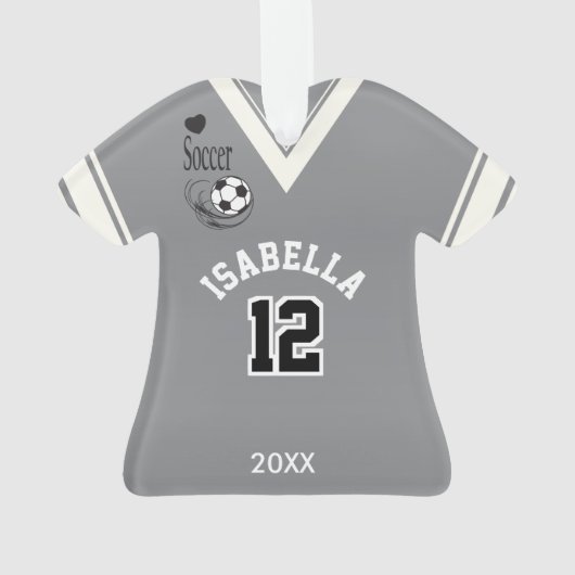 Chemise grise du football (dos)