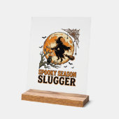 Chemise Halloween Baseball Sorcière Gravure Vintag (Angle)
