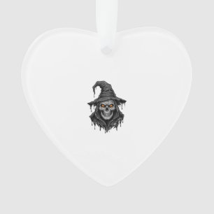 Chemise Halloween Chapeau De Sorcière Crâne Gravur