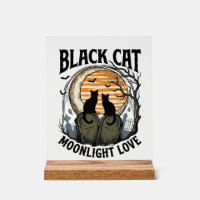 Chemise Halloween Chat Noir Vintage Lune Cimetière