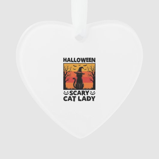 Chemise Halloween Dame de chat effrayant Gravure V (devant)