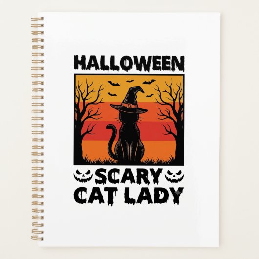 Chemise Halloween Dame de chat effrayant Gravure V (Devant)