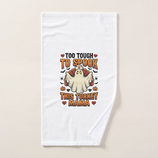 Chemise Halloween de maman dinde avec fantôme d'in (Serviette à main)