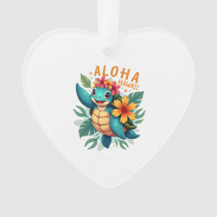 Chemise hawaïenne Aloha Hawaï Tortue de mer Fille 