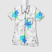 Chemise hawaïenne de ketmie de jardin de minuit (devant)