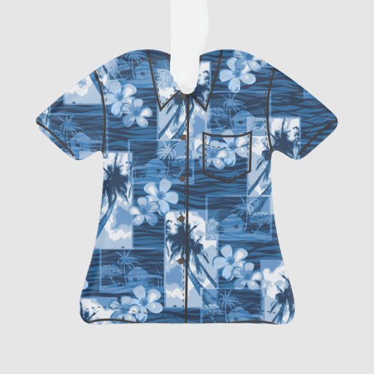 Chemise hawaïenne de Plumeria d'île de Niihau (devant)