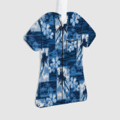 Chemise hawaïenne de Plumeria d'île de Niihau (devant)