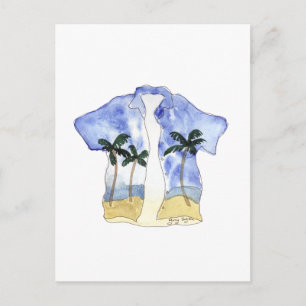 Chemise Hawaiian 1 carte postale