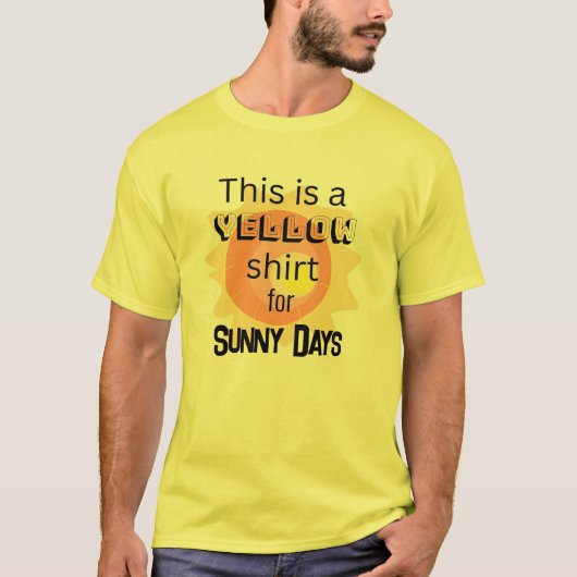 Chemise Jaune pour T-shirt Jours ensoleillés (Devant)