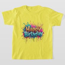 Chemise Joyeux Anniversaire Colorée – T-Shirts pou