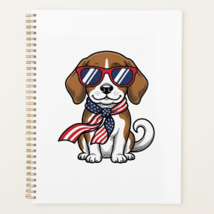 Chemise lunettes de soleil chien Beagle patriotiqu