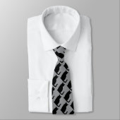 Chemise noire Accessoire Cravate gris (Attaché)