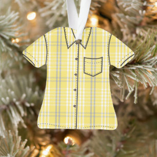 Chemise Palaka Plaid Aloha - Citron jaune